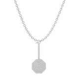 Solid Gold Diamond Octagon Necklace
