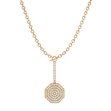 Solid Gold Diamond Octagon Necklace