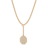 Solid Gold Diamond Octagon Necklace