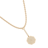 Solid Gold Diamond Octagon Necklace