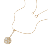 Solid Gold Diamond Octagon Necklace