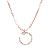 Solid Gold Diamond Serpent Necklace