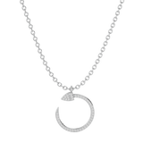 Solid Gold Diamond Serpent Necklace