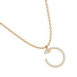 Solid Gold Diamond Serpent Necklace