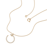 Solid Gold Diamond Serpent Necklace