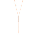 Solid Gold Pave Diamond Bar Lariat