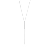 Solid Gold Pave Diamond Bar Lariat