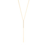 Solid Gold Pave Diamond Bar Lariat