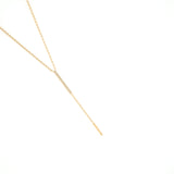 Solid Gold Pave Diamond Bar Lariat