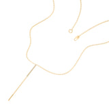 Solid Gold Pave Diamond Bar Lariat