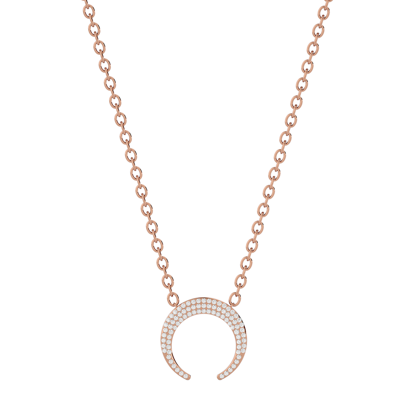 Diamond Crescent Necklace