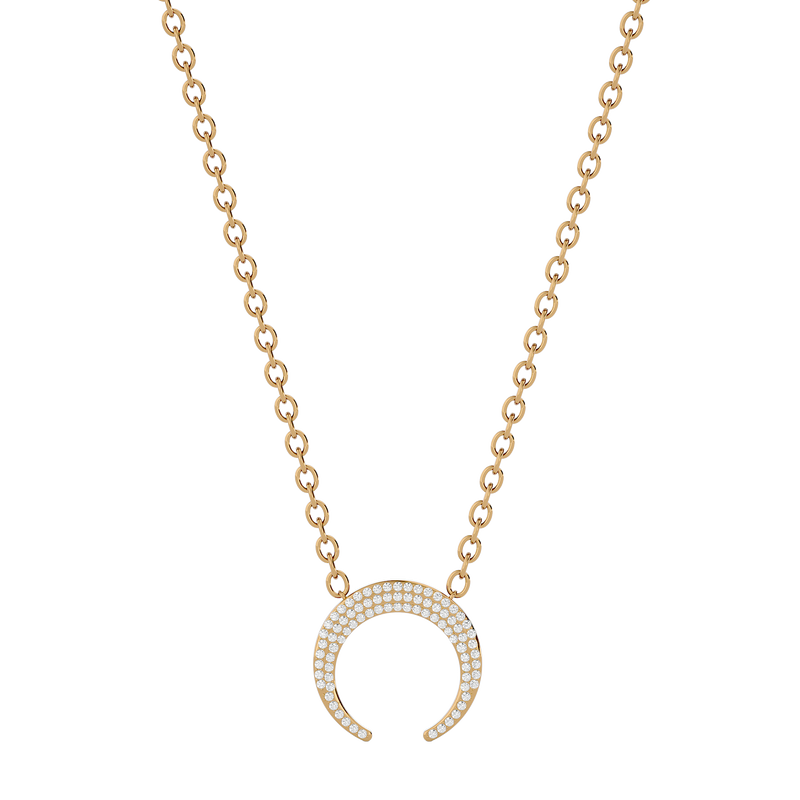 Diamond Crescent Necklace