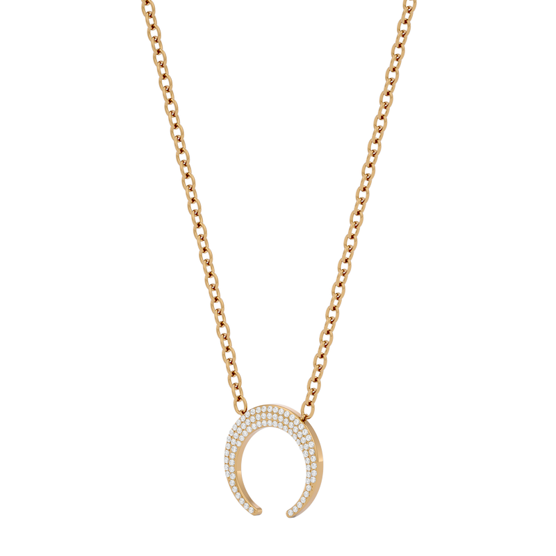 Diamond Crescent Necklace