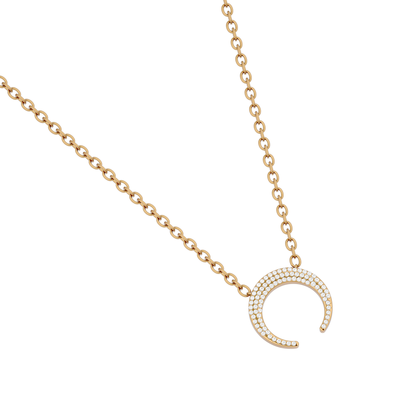 Diamond Crescent Necklace