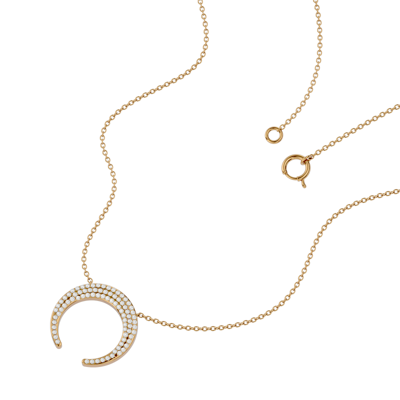 Diamond Crescent Necklace