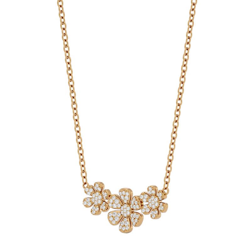 Diamond Flower Necklace