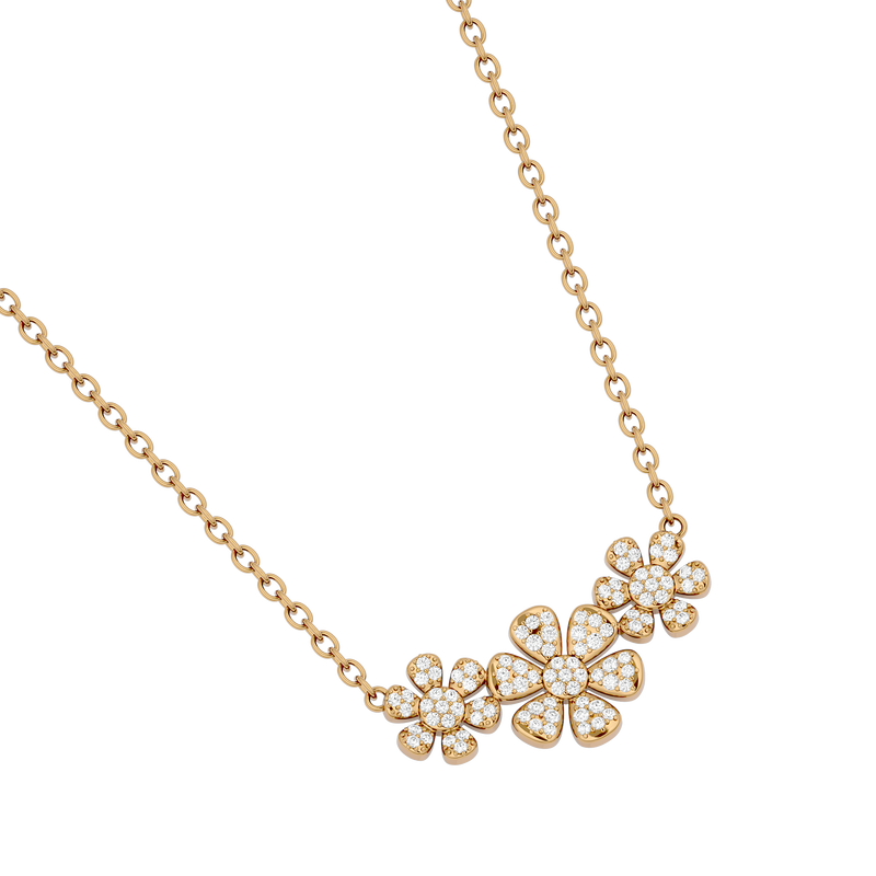 Diamond Flower Necklace