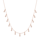 Solid Gold Diamond Dancing Necklace