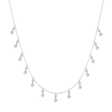 Solid Gold Diamond Dancing Necklace