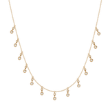 Solid Gold Diamond Dancing Necklace