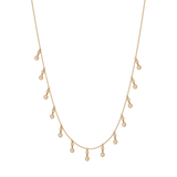 Solid Gold Diamond Dancing Necklace