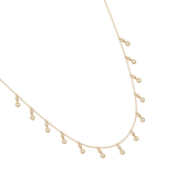 Solid Gold Diamond Dancing Necklace