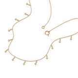 Solid Gold Diamond Dancing Necklace
