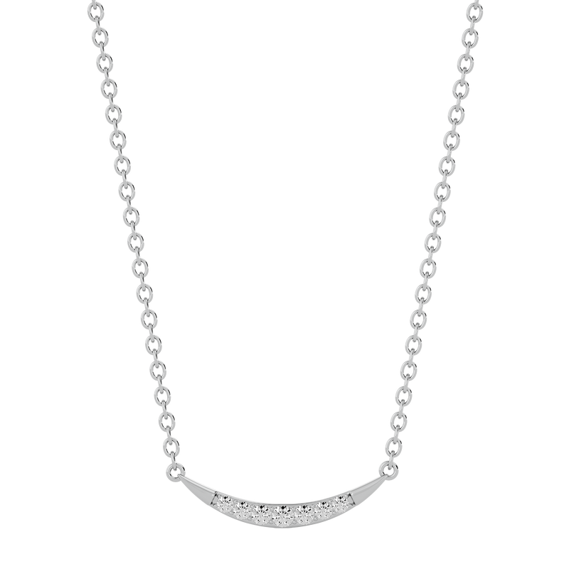 Diamond Curved Bar Necklace