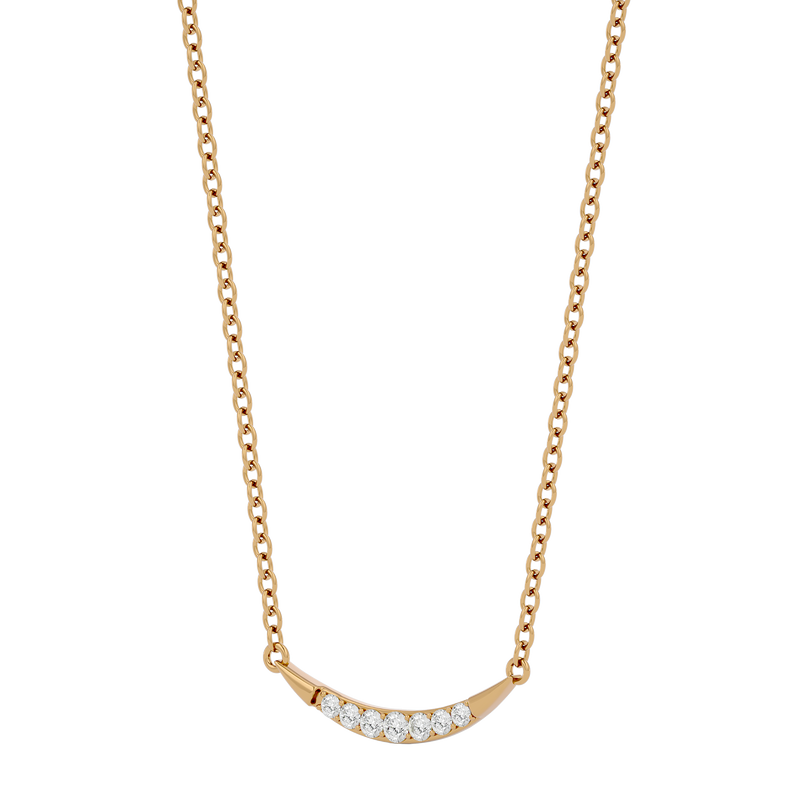 Diamond Curved Bar Necklace