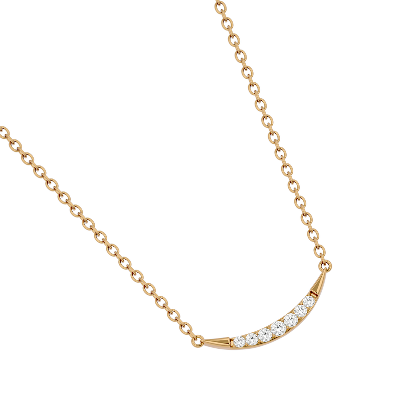 Diamond Curved Bar Necklace