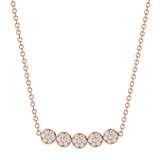 Solid Gold Diamond Cluster Necklace