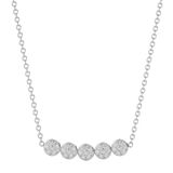 Solid Gold Diamond Cluster Necklace