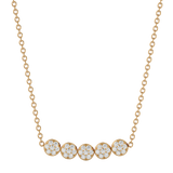 Solid Gold Diamond Cluster Necklace