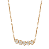 Solid Gold Diamond Cluster Necklace