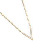 Solid Gold Diamond Chevron Necklace