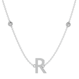 Solid Gold Initial Diamond Necklace