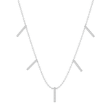 Solid Gold Diamond Bar Family Necklace