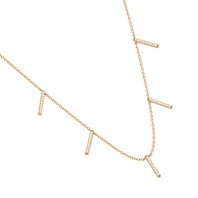 Diamond Bar Family Necklace