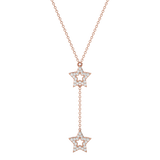 Solid Gold Diamond Star Lariat