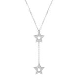Solid Gold Diamond Star Lariat