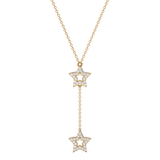 Solid Gold Diamond Star Lariat
