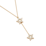 Solid Gold Diamond Star Lariat