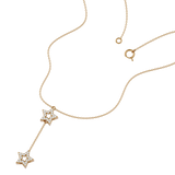 Solid Gold Diamond Star Lariat