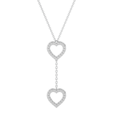 Solid Gold Diamond Heart Lariat