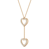 Solid Gold Diamond Heart Lariat