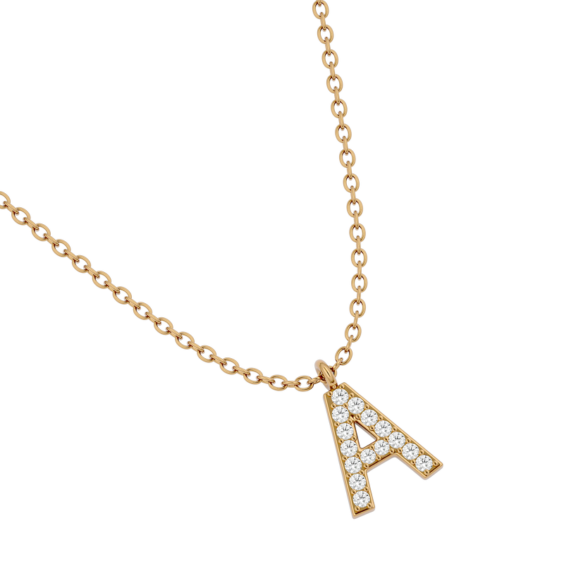 Diamond Initial Necklace