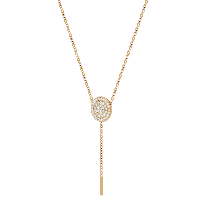 Pave Diamond Circle Lariat