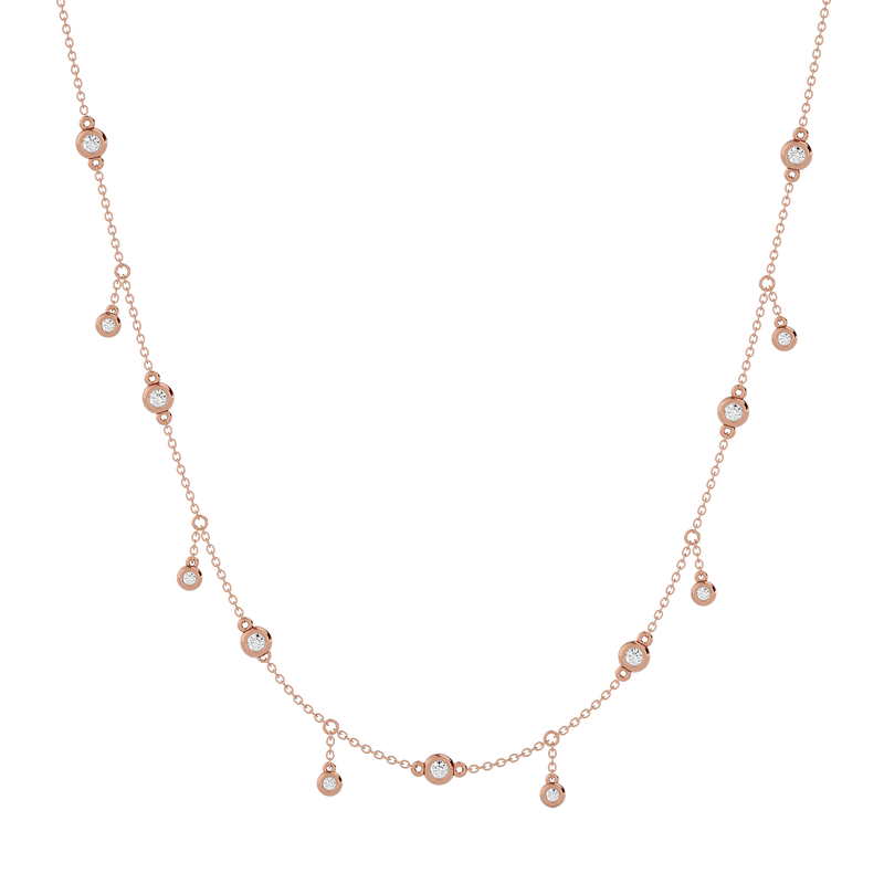 Solid Gold Diamond Shaker Necklace