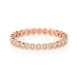 Solid Gold Diamond Bezel Eternity Band