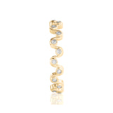 Solid Gold Wavy Diamond Stacking Ring